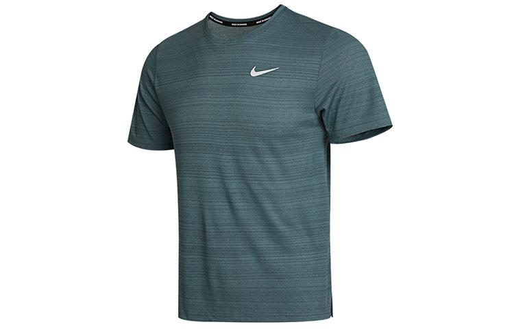 Nike Running T Shirt Men s Gray Green CU5993-387 S