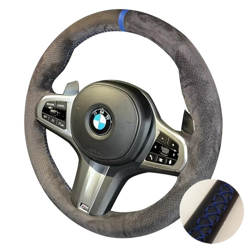 Leather Suede Car Steering Wheel Cover
