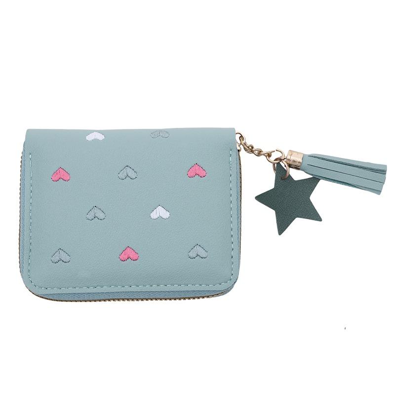 Dámská roztomilá módní peněženka taška mini držák na kreditní karty krátká spona na peníze přenosná malá peněženka na mince