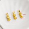 Gold-Plated Six-Character Mantra Vajra Pendant Necklace DIY Jewelry Accessory