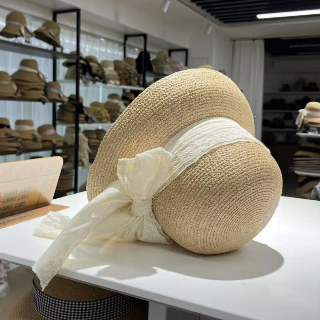High quality raffia hat women's summer seaside beach vacation sun protection sunshade big edge top hat bucket hat