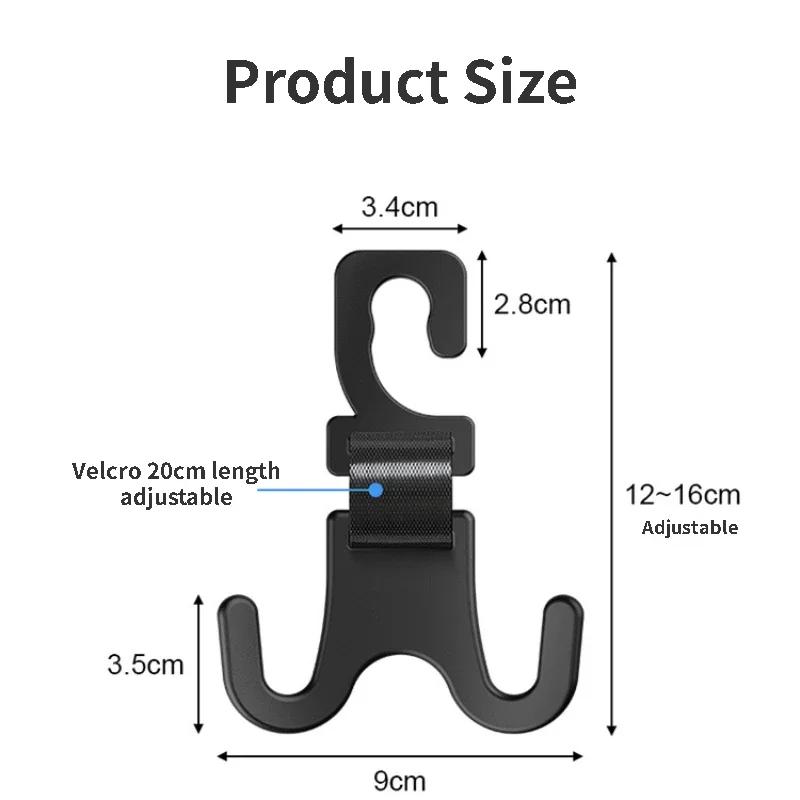 Multi-functional Auto Car Seat Headrest Hanger Bag Hook Holder for Bag Purse Cloth Grocery Storage Auto Fastener Clip