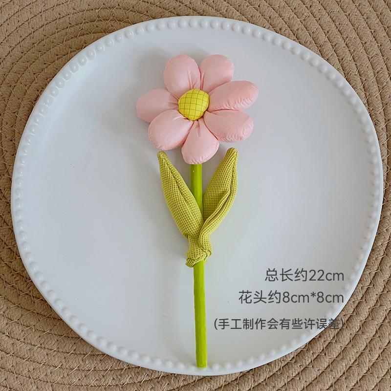 

Simulation Rural Style Cotton FabricSingle Branch Sunflower Daisy Flower Shop Holiday Birthday Party DIY Decoration Photo Prop 5pcs розовый