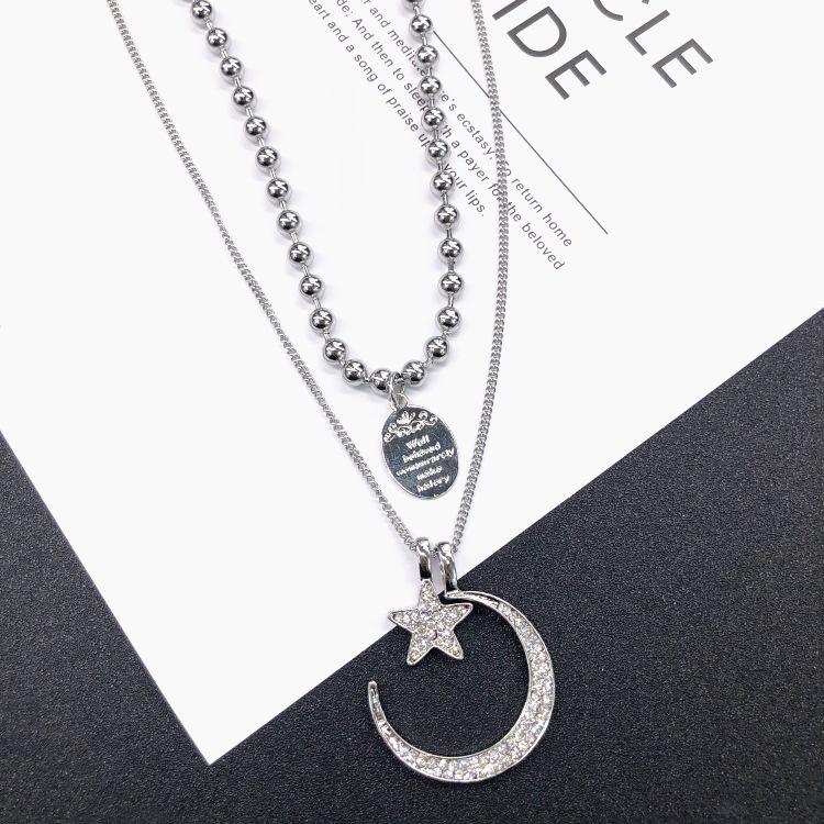 Internet celebrity FF Fengfan same necklace, retro fashion trendy cool hip hop dancing men's and women's sweater chain, street shot versatile