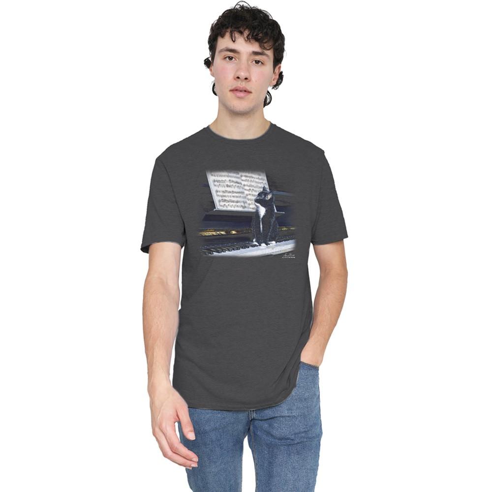 Wildlife Kitten On The Keys T-Shirt S-3XL Charcoal S