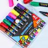 Set de 12 Marqueurs Blancs Colorés Pop Facilement Effaçables pour les Graffitis et Dessins Créatifs à l'Aquarelle des Enfants