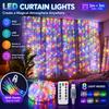 LED Curtain Lights Copper Wire USB Powered Remote Control Timer IP68 Waterproof