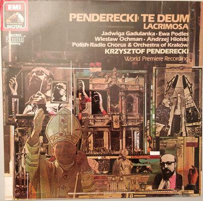 LP Record JADWIGA GADULANKA, EWA PODLEŚ, WIES - Penderecki: Te Deum / Lacrimosa (Wo 1436231 EMI Digital, Hi 1983 Japan Classical Used