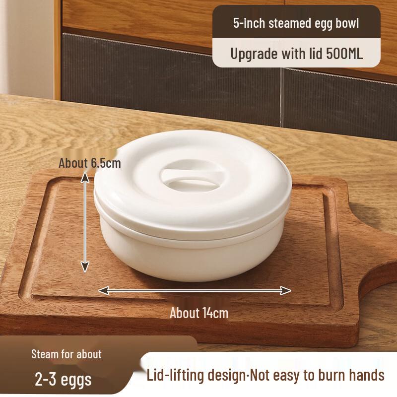 OIMG 5-inch Covered Ceramic Bowl
