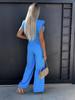 Pendler-Jumpsuit mit hoher Taille und Taillenband