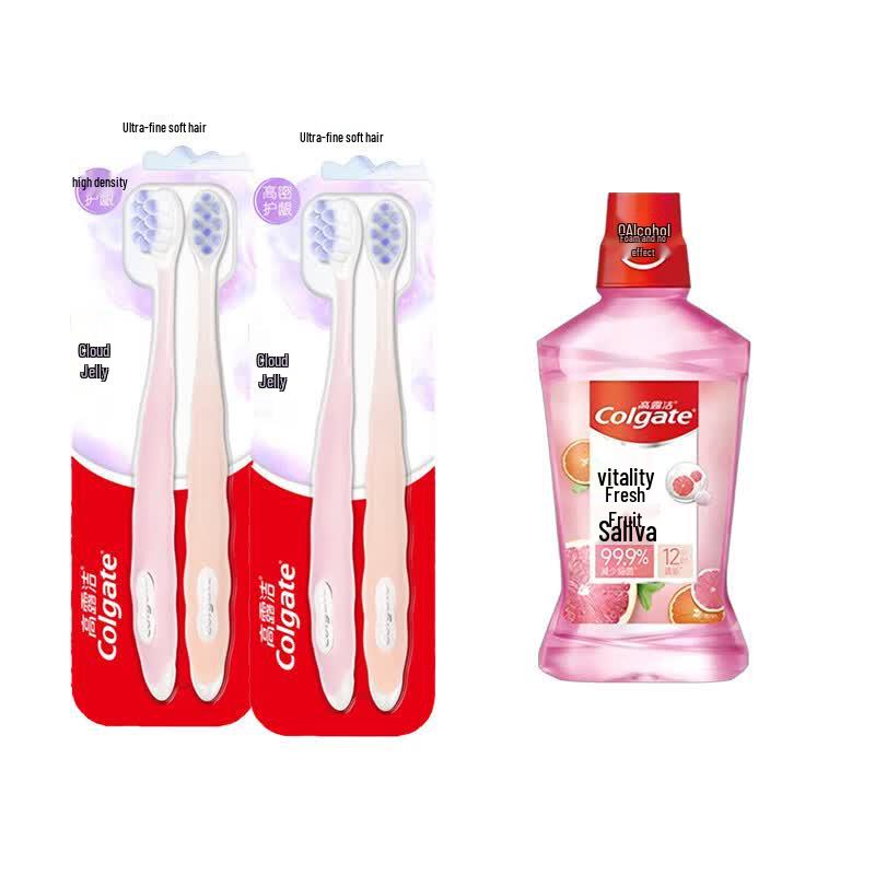 Набор зубная щетка Colgate Cloud Feel Jelly и ополаскиватель для полости рта