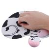 Cow Print Mouse Pad With Ergonomic Gel Wrist Pad, Smooth Surfacing For Precise Control Rubber Backing Mousepad
