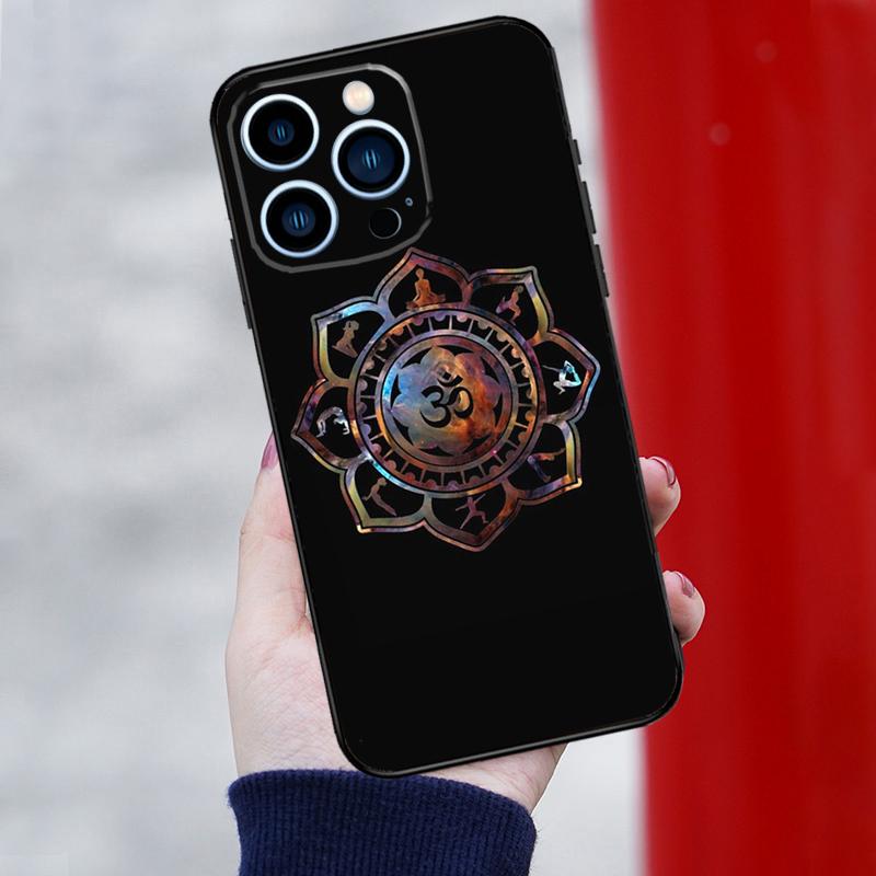 Om Symbol Phone Case For iPhone 16 Pro Max 11 12 13 14 15 Pro Max Mini XR 16 15 Plus 16e Cover Coque