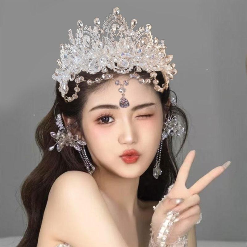 Elegant Metal Crowns Headpiece Fashion Hairpiece For Weddings Birthdays Royal Event Practical Design Comfortable Wear
