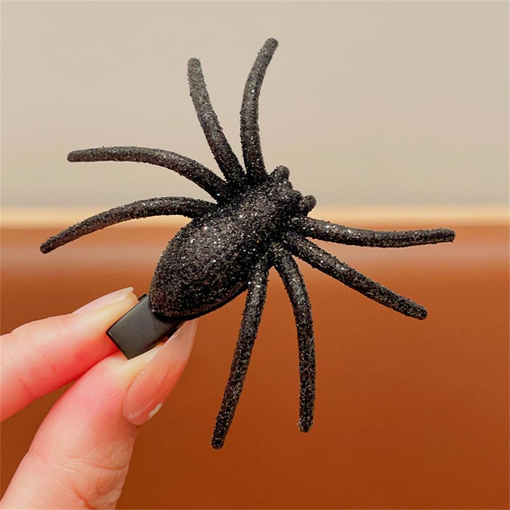 

Fine Glitter Simulation Spider Hairpin For Halloween Party Girls Hair Clip Barrettes Cosplay Decor Props Party Hair Accessories