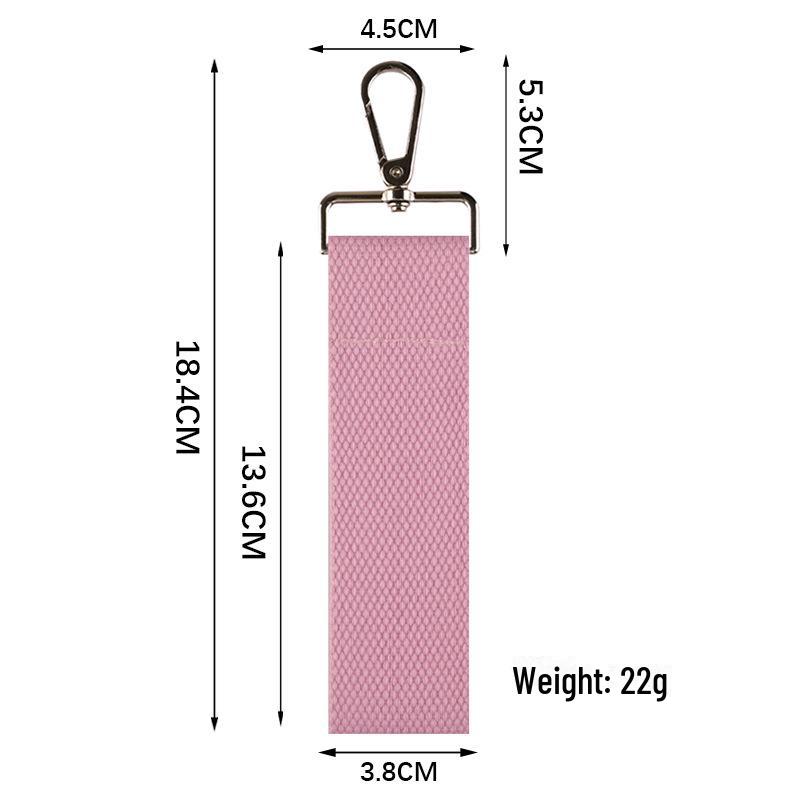 Personalized Pure Cotton Canvas Belt Keychain with Contrast Colors – Handmade INS Style