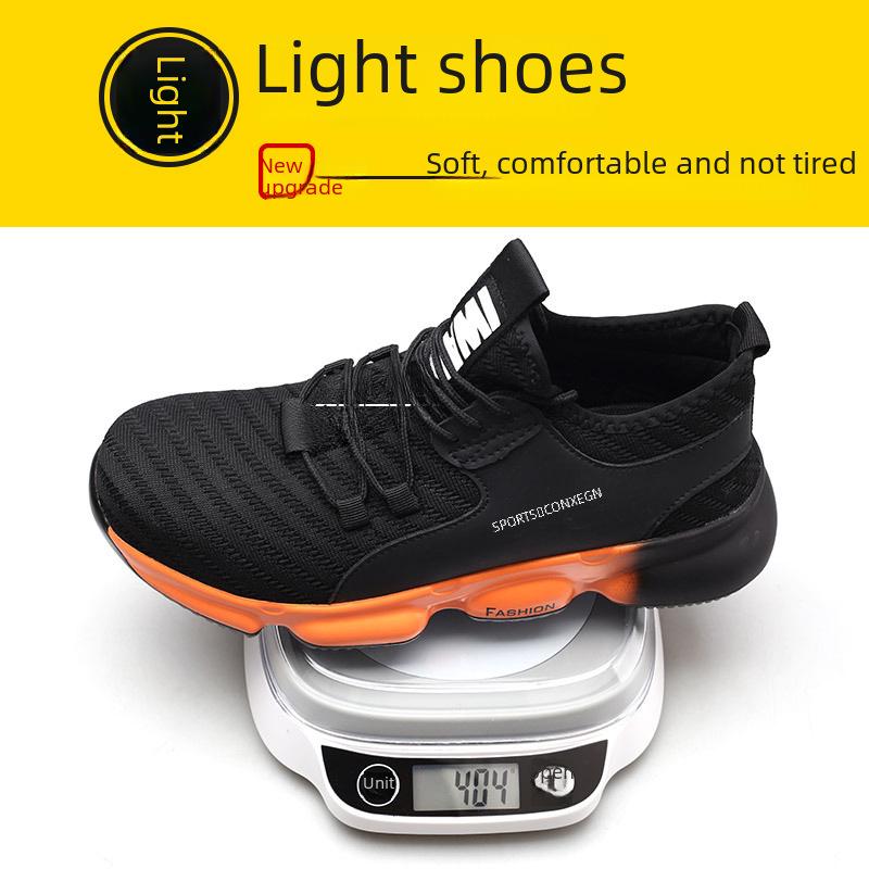 Sicherheitsschuhe mit Stahlkappe für Herren: Anti-Smash, Durchstichsicher, Atmungsaktiv, Sommerarbeitsschuhe