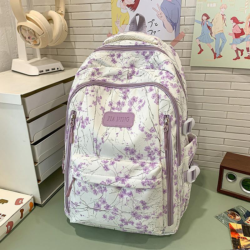 New Chinese style high value fresh and sweet backpack girl junior high school students lightweight large capacity backpack