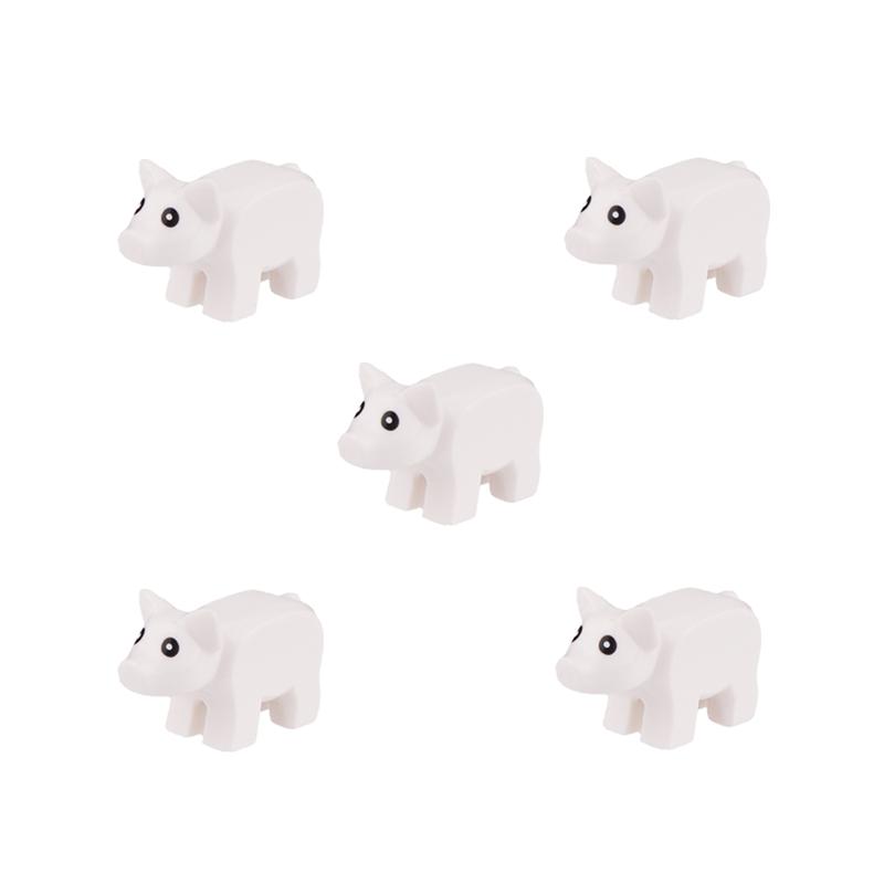 Совместимые мини-конструкторы «Животные» для детей MOC ферма свинья свинья Свинарник Модель Конструкторы Кирпичики Детские игрушки «Сделай сам» 5 шт.