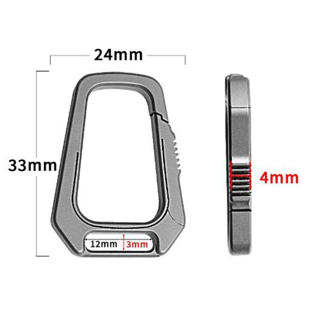 Real Titanium Alloy Keychains Buckle Portable Mini Key Rings Backpack Pendant Multi-functional Super Lightweight Bottle Openers