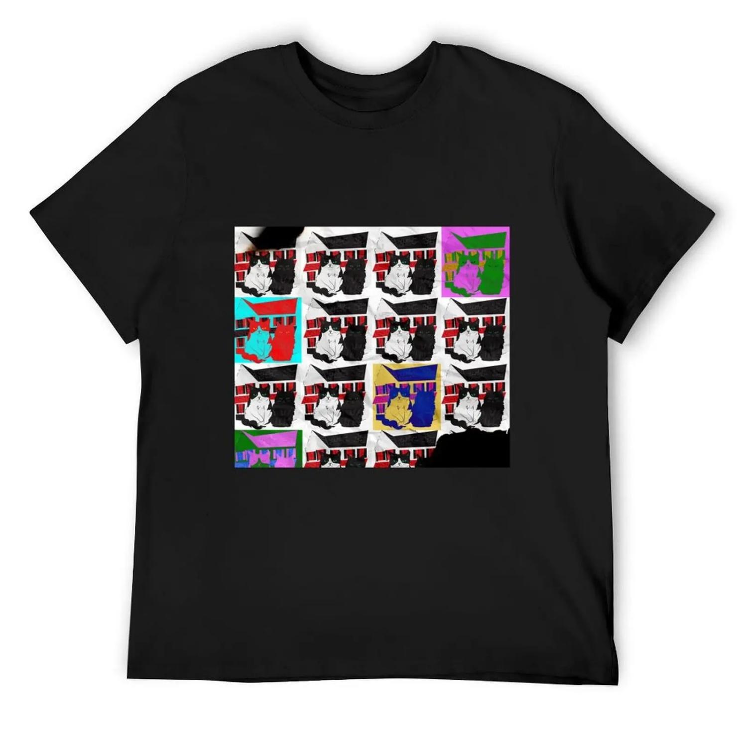 Cat collage T-Shirt anime tshirt man t shirt graphic t shirts mens t shirt graphic S