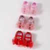 Infant Baby Girls Flat Non-slip Mesh Bow Shoes First Walking Shoes Princess Shoes