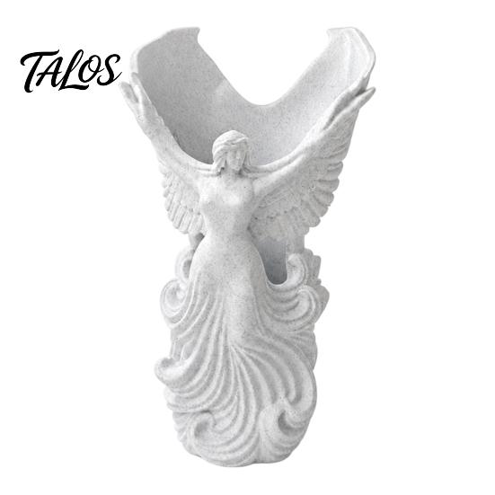Elegant Makeup Brush Holder 3D Printed Angel Wings Vase & Pen Holder, Sculpture Winged Desktop Decor, Multi‑Functional Dry Flower Vase, Artistic