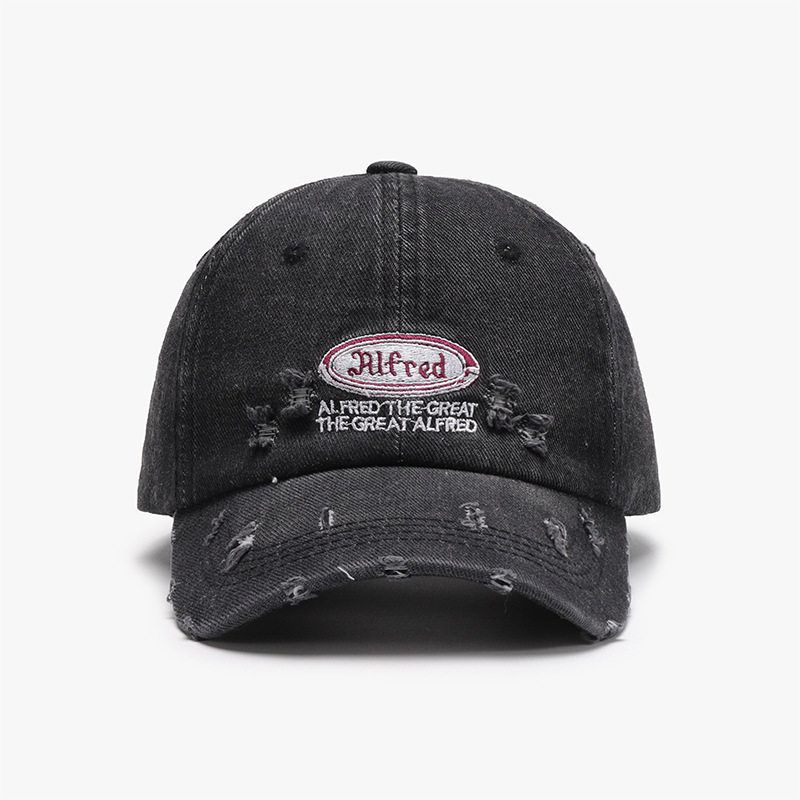 

Letter embroidery worn washed soft top fashion versatile neutral baseball cap outdoor curved brim cap adjustable