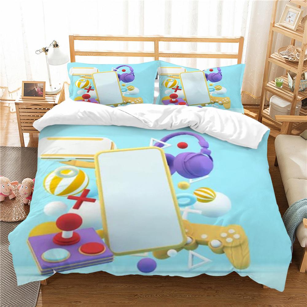 3D Bedding Set Bedclothes 3D Gamer Print Comforter Duvet Cover Set Festival Gift Microfiber Quilt Cover
