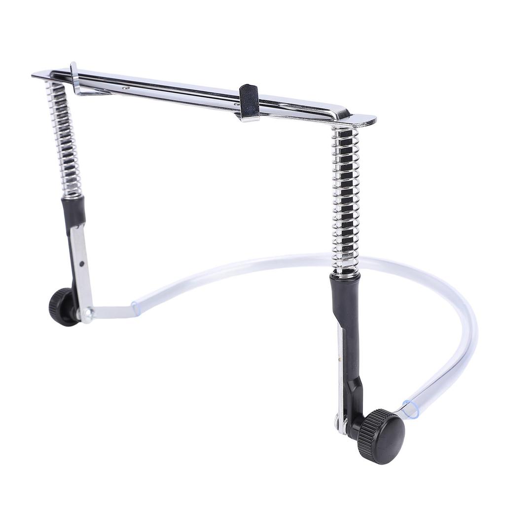 Harmonica Holder Adjustable Alloy Steel Professional Harmonica Neck Holder for 10 Hole 24 Hole Harmonicas Silver with