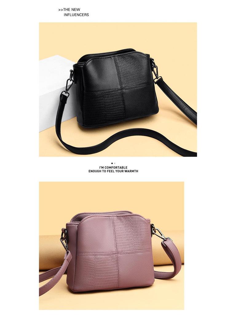 2024 Damen Weiches Leder Retro Umhängetasche - Schlicht, Lässig, Mehrschichtig, Schulter Eimertasche