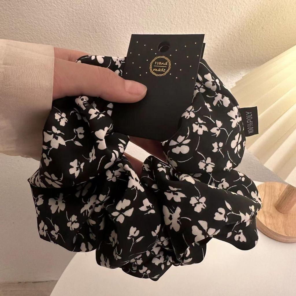 Korean Retro Floral Ponytail Hair Tie - Versatile, Elegant, and Exquisite Hair Accessory
