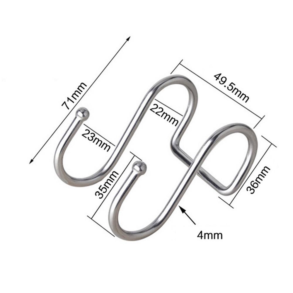 Home Cabinet Kitchen Double S Shape Bathroom Stainless Steel Rack Storage Hook Hanger Organizer