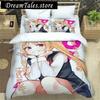 Anime Girl Lonely Rock Art Print Three Piece Bedding Set Article Children Or Adults For Beds Quilt Covers Pillowcases Bedding741