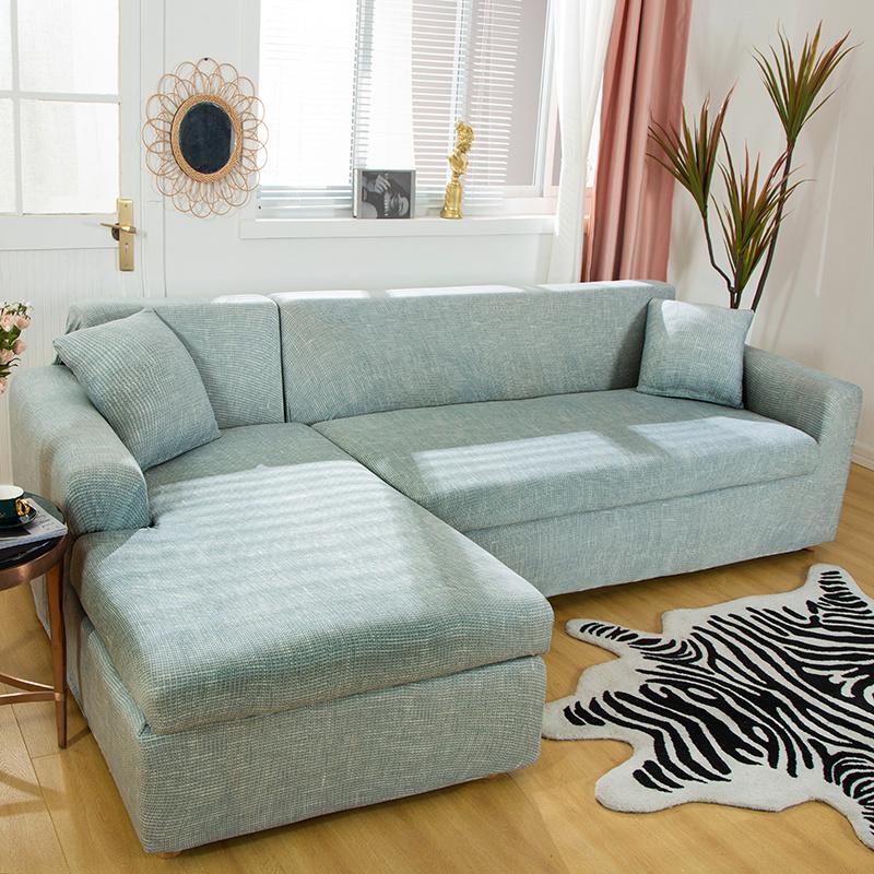 Geometric Elastic Sofa Cover Slipcovers L-Shaped Corner Sofa Couch Cover Armchair Sofa Cover 1/2/3/4 Seater for Living Room 1PC