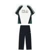 Original Loose Letter Color Block Pullover Short Sleeve T-Shirt With Comfortable Long Pants Casual Sports Set F11M539120F-WT+F11M539801F-NV