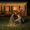Solar Santa Watering Can Lights Light, Christmas Garden Stake Outdoor Decorative LED Pathway Light for Festive Front Yard Lawn Patio Decor Energy