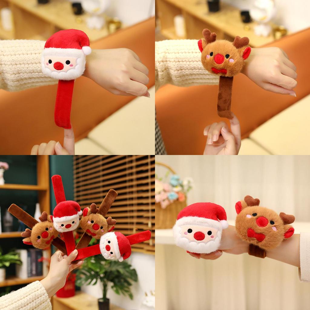 Festive Santa Ring Plush Toy And Charming Reindeer Stuffed Animal Perfect For Holidays