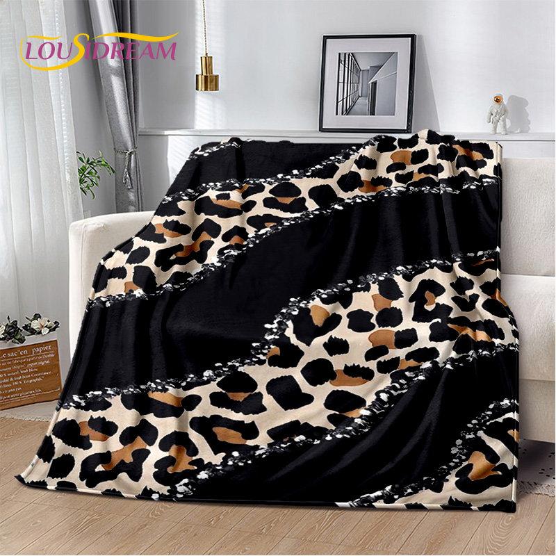 3D-Wild-Leopardenmuster-Serie, weiche Plüschdecke, Flanelldecke, Überwurf, Decke für Wohnzimmer, Schlafzimmer, Bett, Sofa, Picknick-Abdeckung, Kinder