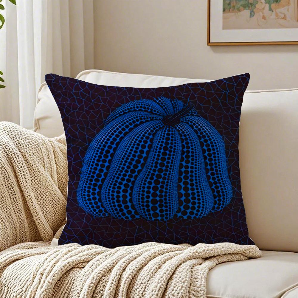 Yayoi Kusama Abstract Art Pumpkin Cushion Cover Linen Pillowcase Soft  for Sofa Bed Home Room Decor