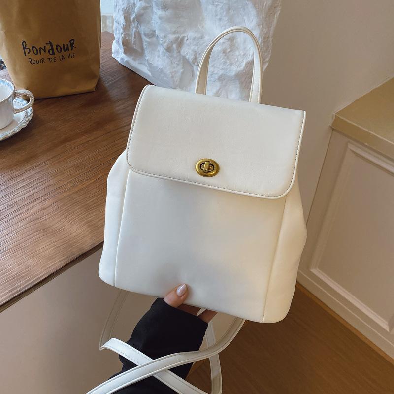 

Niche design backpack women s 2025 autumn and winter new fashion simple large capacity commuter college students backpack покинуть белый