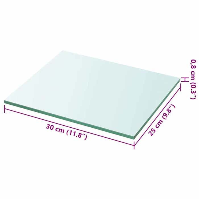 VidaXL Panneaux d'étagère 2 pcs Verre Transparent 30 x 25 cm