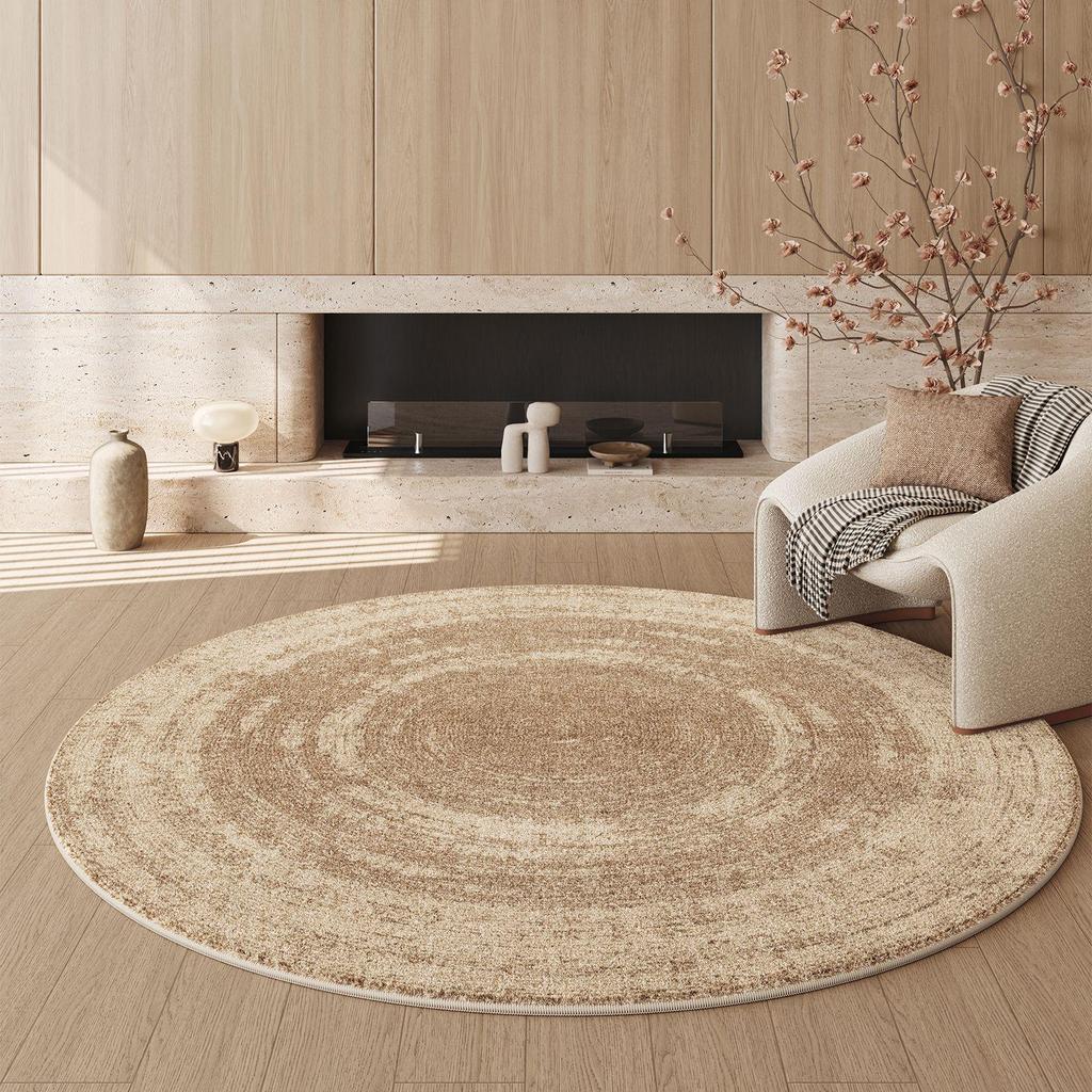 Easy-Care Imitation Cashmere Rug - Large Round Living Room Rug for Area Coverage and Comfort
