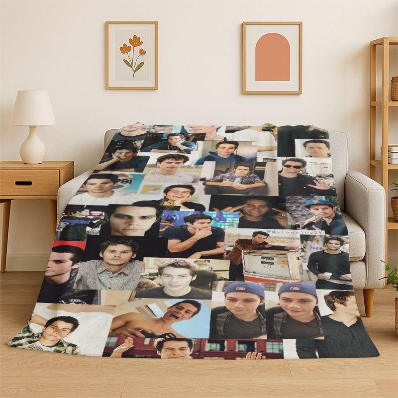 DOB Actor Dylan O’Brien Flannel Blanket Soft Warm Throw Blanket for Bedroom Living Room Bed Travel Camping Picnic Gift
