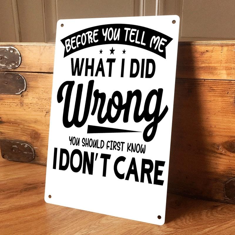 

1 piece of humorous tinplate wall hanging, creative slogan wall decoration for home, living room, bedroom, study, office, fun te (as the picture,20x30cm)
