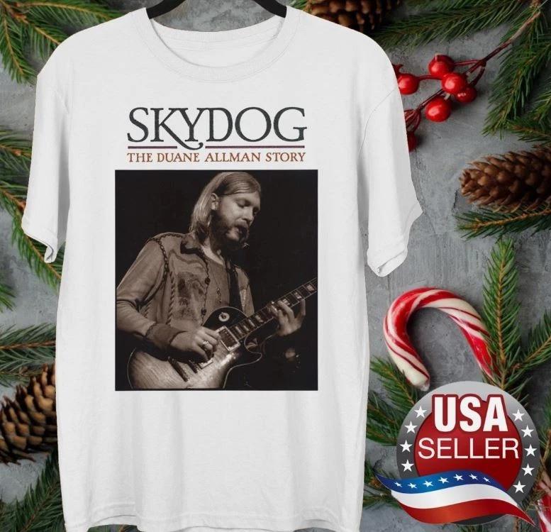 Duane Allman of The Allman Brothers concert T-Shirt White Unisex 2XL