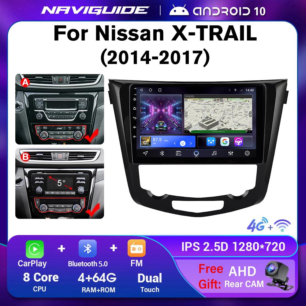 10'' 2 Din Android Car Radio Multimedia For Nissan X-TRAIL X Trail T32 Qashqai 2 J11 2014-2017 Autoradio Carplay Gps NO Dvd Player
