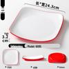 Double Color Melamine Square Rice Bowl Plate - Commercial & Catering Use