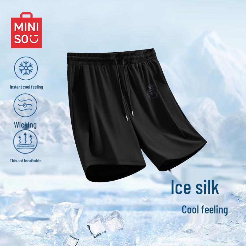 MINISO Men s Ice Silk Quick-Dry Sports Shorts L