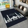 Islam Moslim Draagbare Gebed Knielende Poly Matten, Tapijt Tapijt voor Woonkamer Slaapkamer Sofa Moskee Decor, Waterdichte Gebedsvloermat